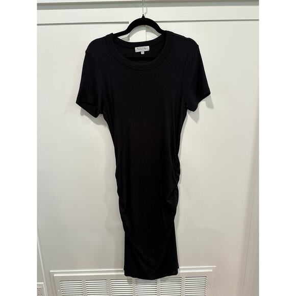 Michael Stars Short Sleeve Ribbed Ruched Katie Dress Size XL - Picture 1 of 4
